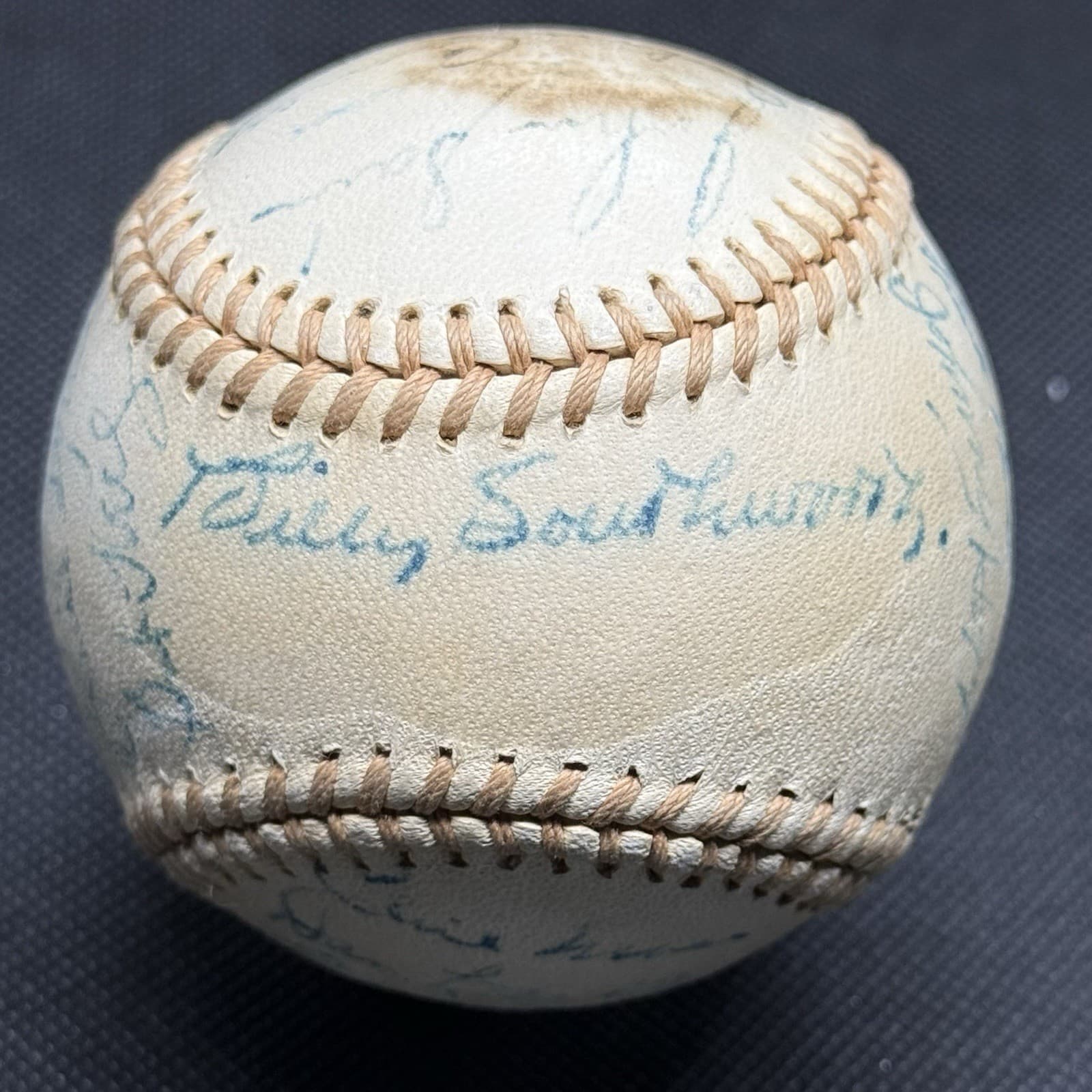 Billy Southworth Team Signed 1947 Boston Braves Baseball JSA LOA HOF
