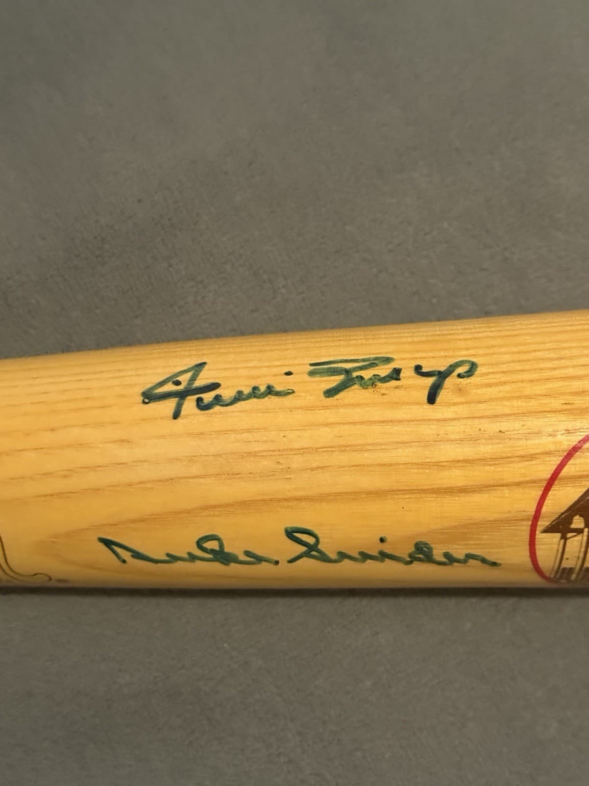 Mickey Mantle Willie Mays Duke Snider Signed Bat Full Sized HOF Beckett LOA - image 4