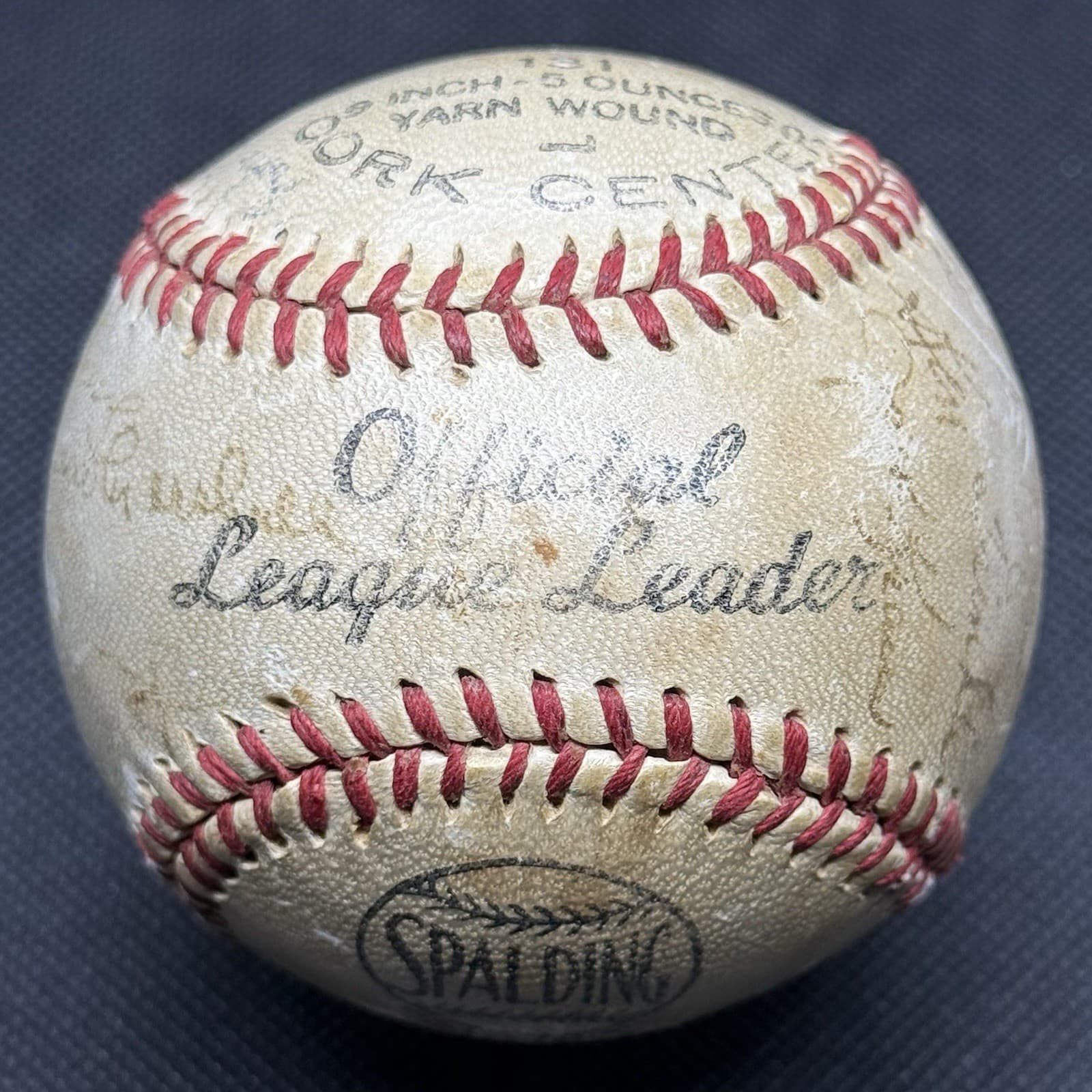 Mel Ott 1946 New York Giants Signed Baseball HOF 27 Autos HOF Sweetspot! JSA LOA - image 7