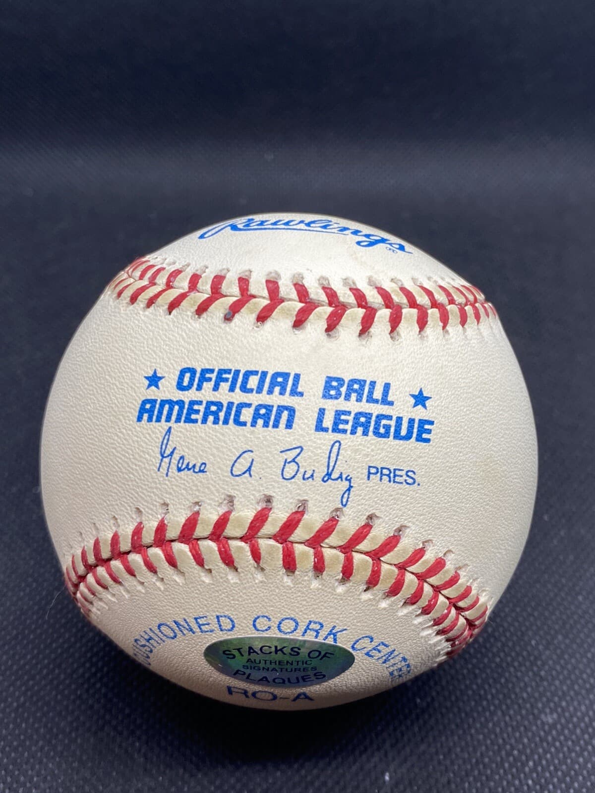 Ken Clay 77-78 NY Yankees Signed Baseball Stacks of Plaques COA New York - image 2