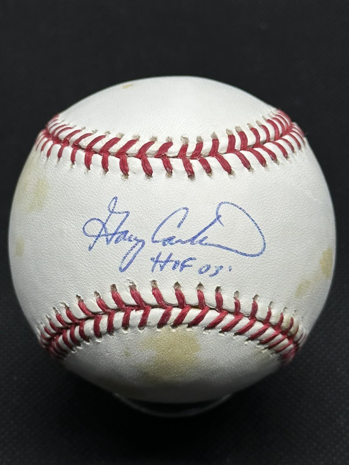 Gary Carter HOF 03 Signed Baseball MLB Steiner COA Montreal Expos New York Mets