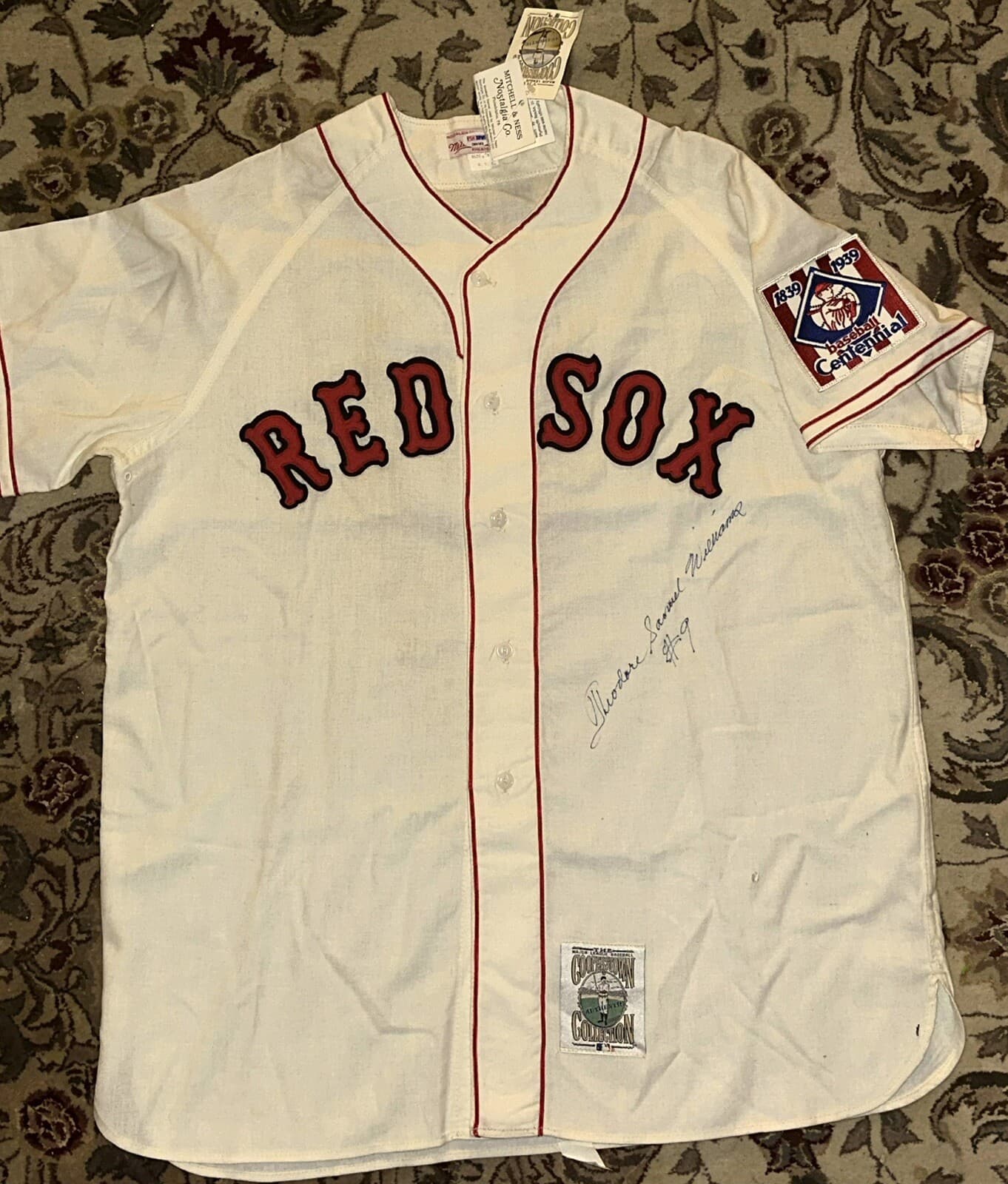 The ONLY Known Ted Williams Full Name #9 Signed Boston Red Sox Jersey PSA COA - image 2