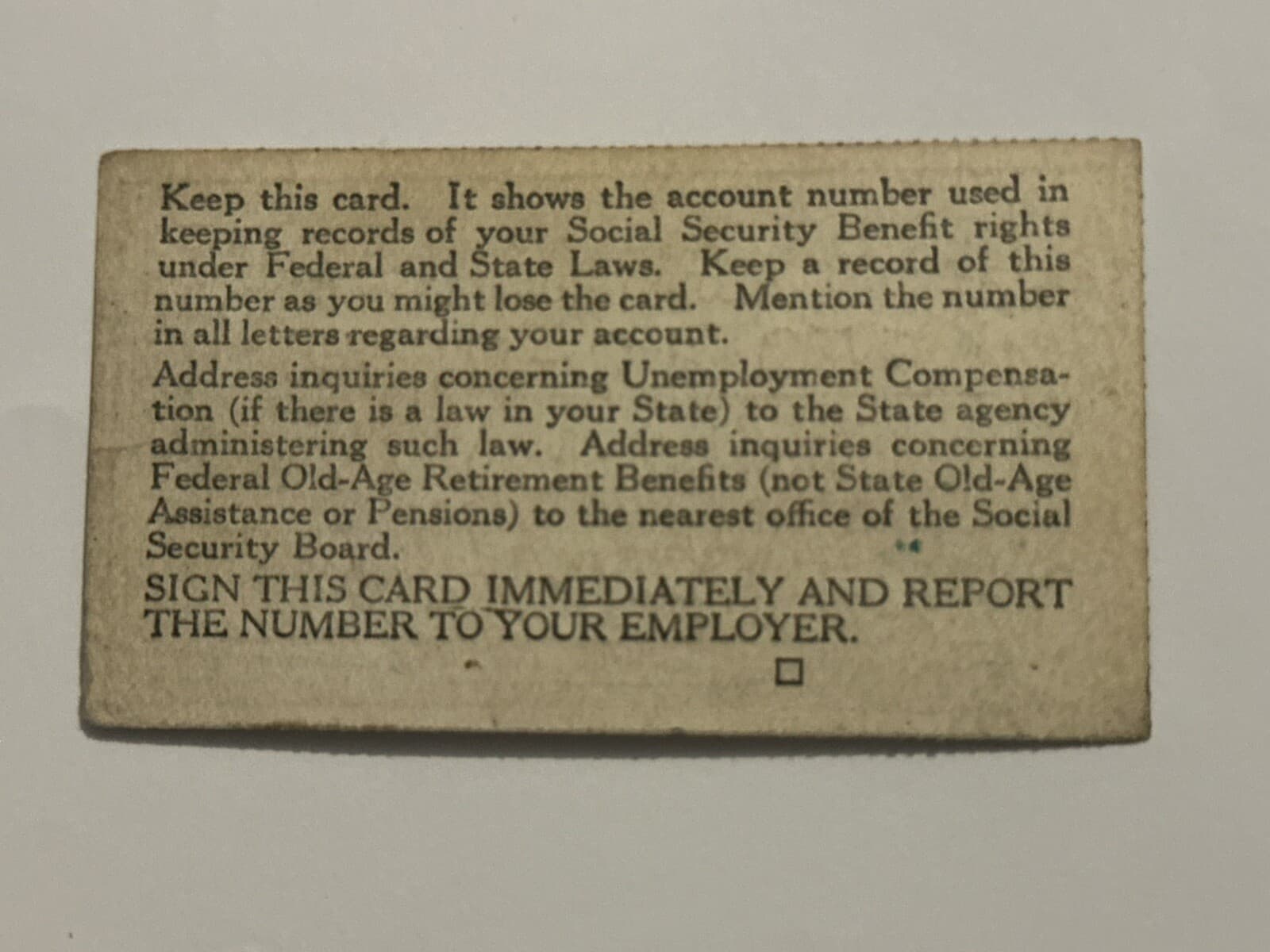 Charles Red Lucas Signed Social Security Card ORIGINAL JG Autographs COA - image 2