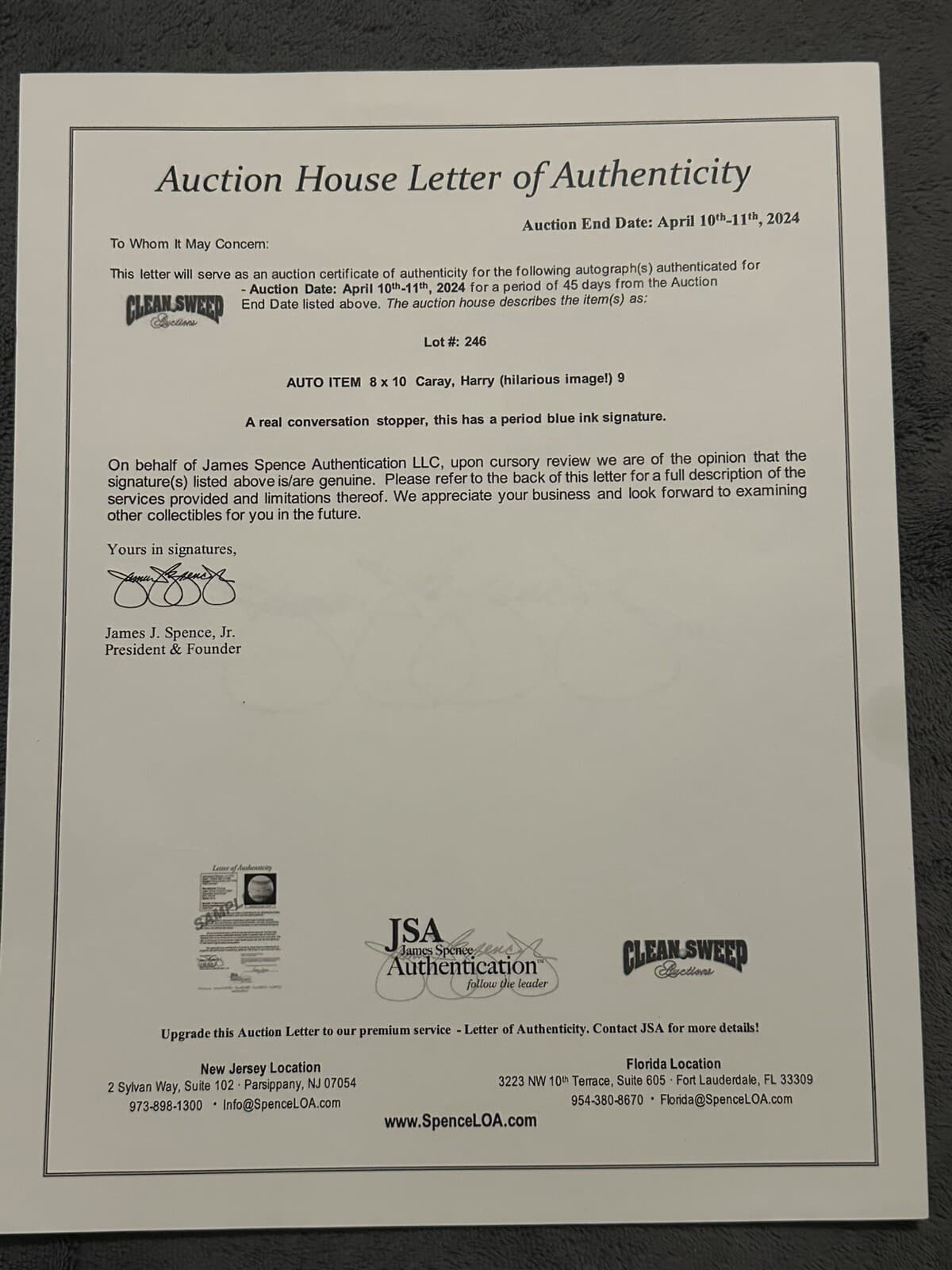 Harry Caray Holy Cow Signed 8x10 Photo JSA LOA Shirtless Photo! Chicago Cubs HOF - image 4