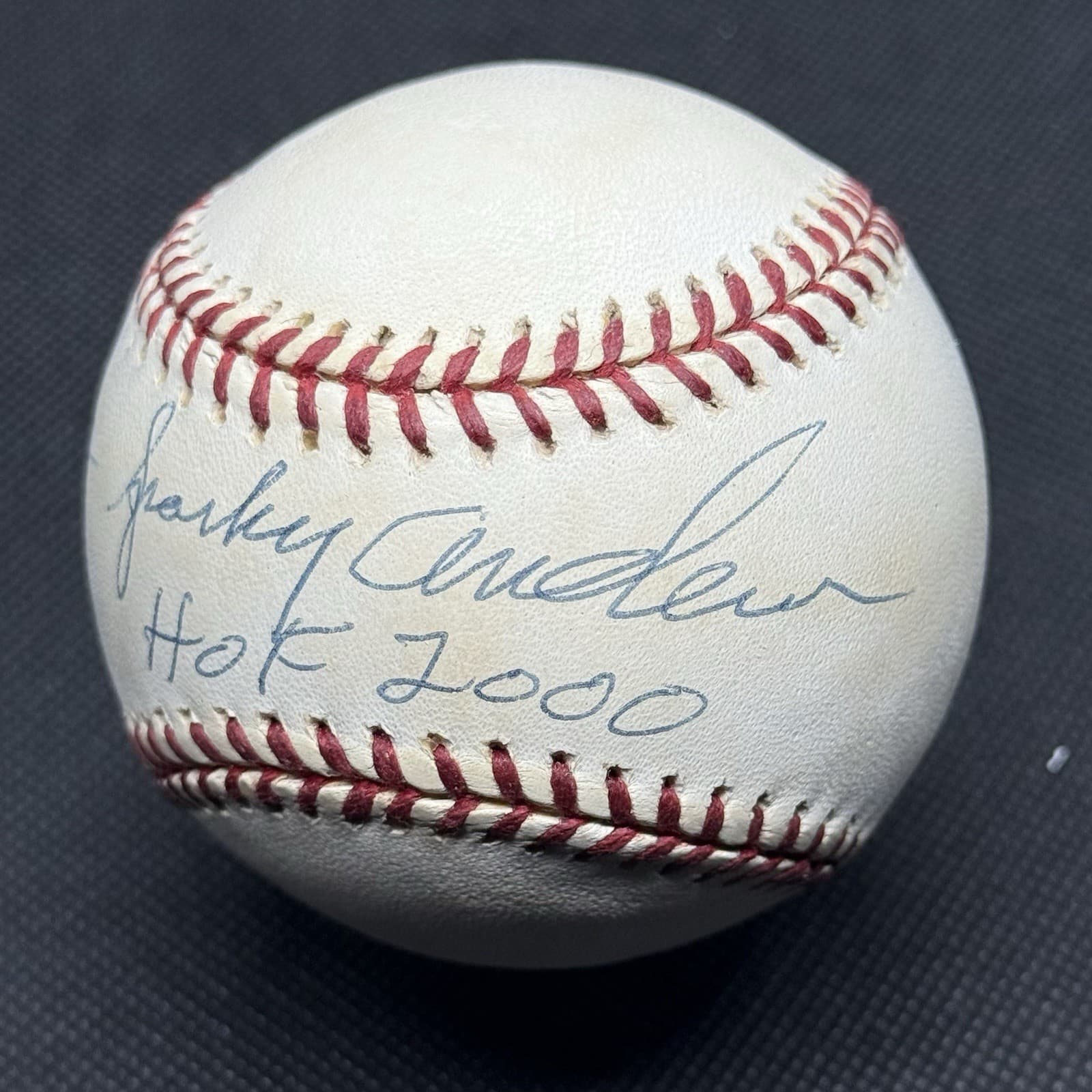 George Sparky Anderson HOF 2000 Full Name Signed Baseball Reds JSA COA - image 3