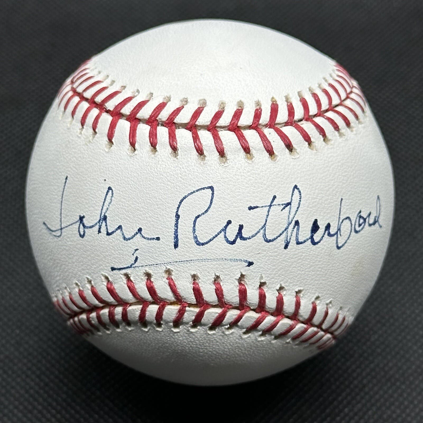 John Johnny Rutherford Signed Baseball JSA COA 1952 Brooklyn Dodgers LA