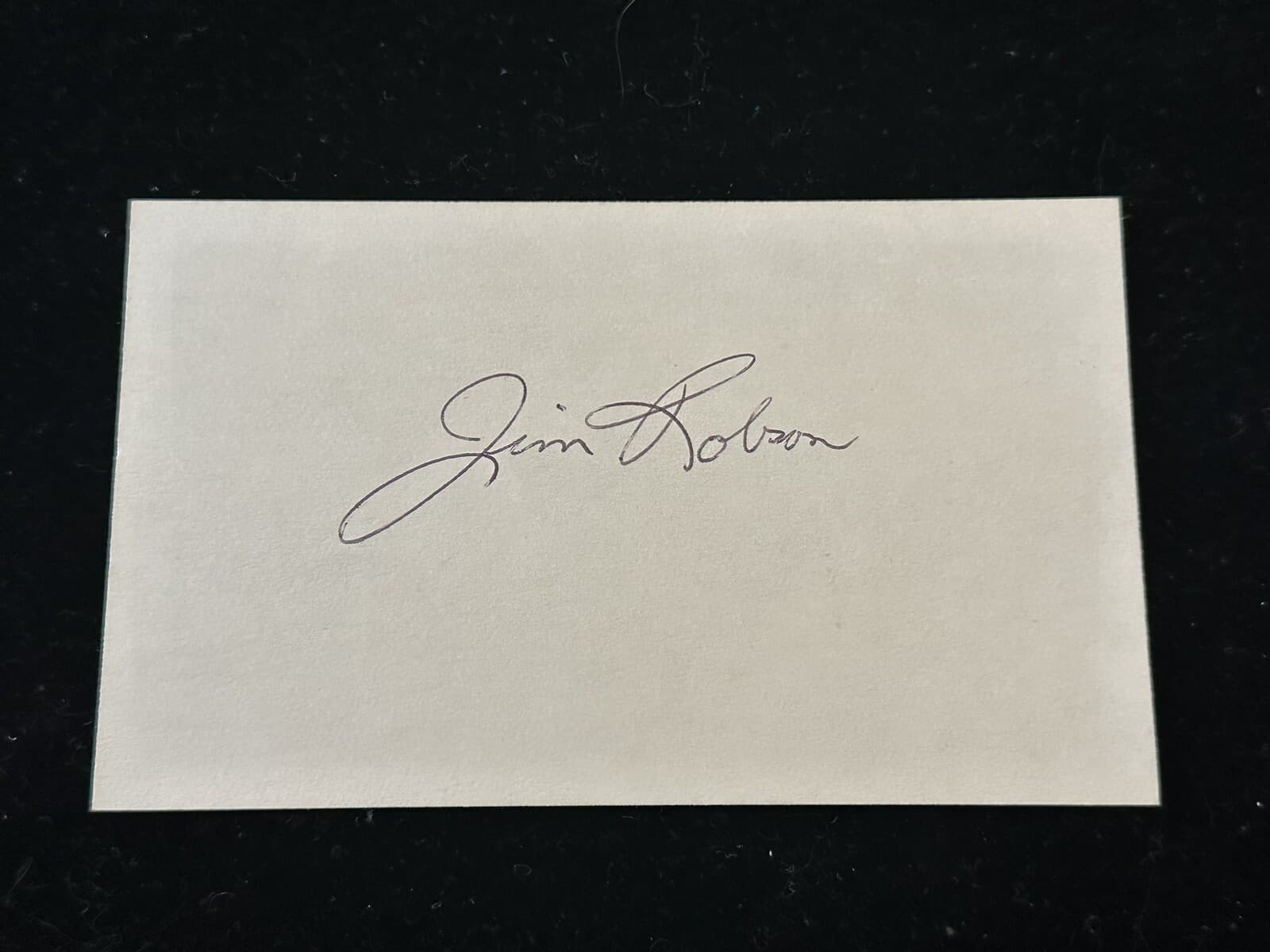 Jim Robson Signed Index Card 3x5 Broadcaster JSA LOA NHL Vancouver Canucks