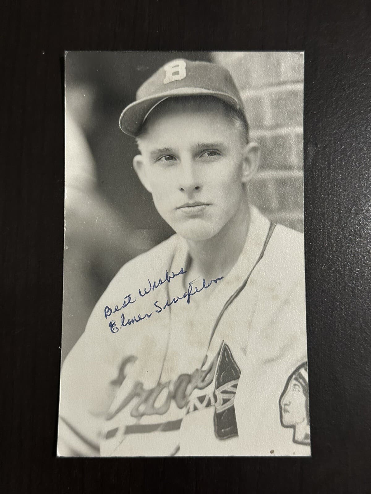 Elmer Singleton Signed Real Photo Postcard 3x5 1945 Braves Pirates Senators Cubs