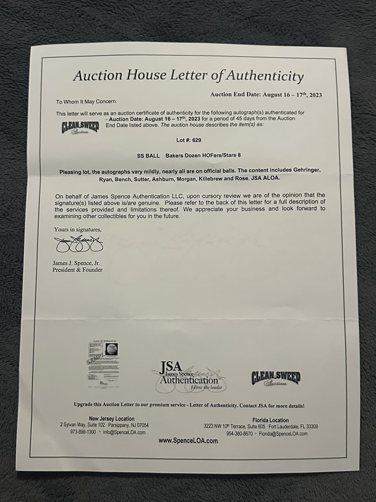 Billy Herman Stats Signed Baseball JSA LOA HOF Chicago Cubs Brooklyn Dodgers Sox - image 4