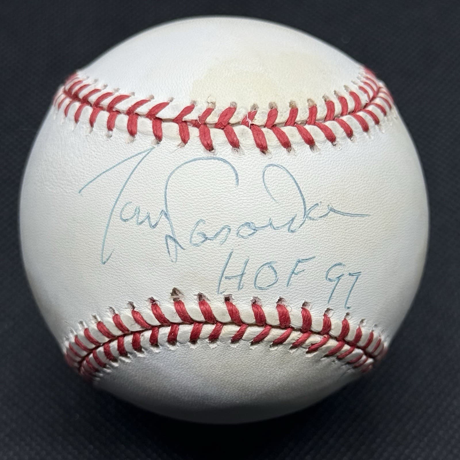 Tommy Lasorda HOF 97 Signed Baseball Los Angeles Dodgers