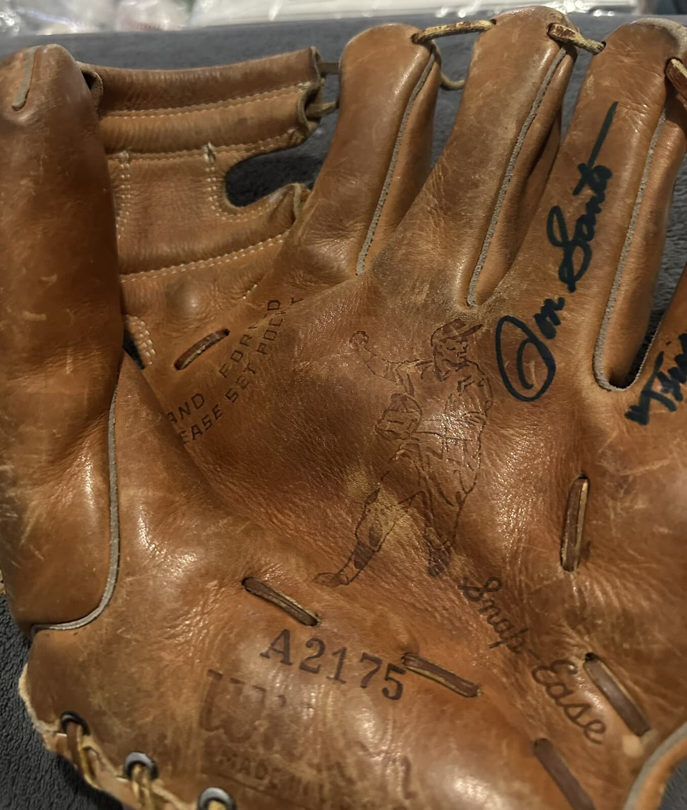 Ron Santo Signed Game Model Glove Wilson 1960s Chicago Cubs JSA LOA HOF 5x GG - image 3