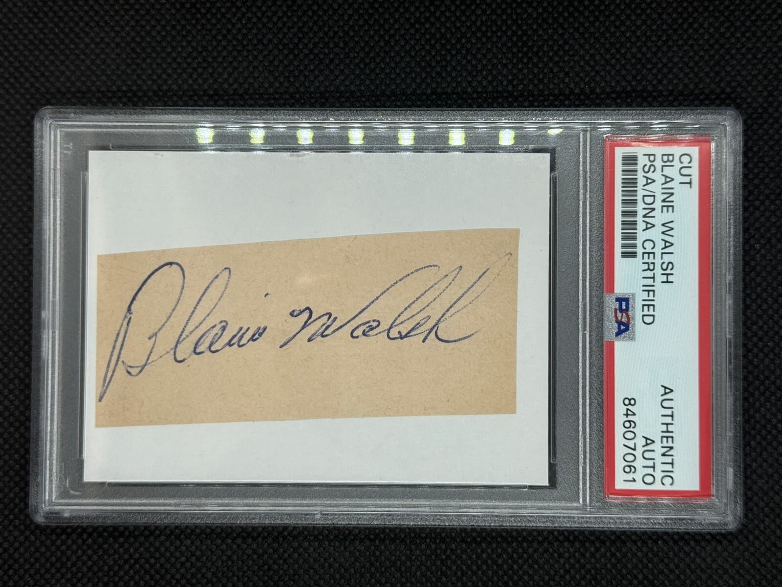 Blaine Walsh Signed Cut Auto Index Card PSA DNA COA Slabbed Atlanta Braves