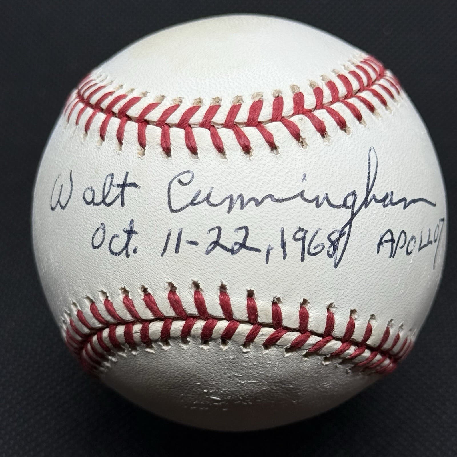 Walt Cunningham Apollo 7 Signed Baseball Astronaut Moon Walter