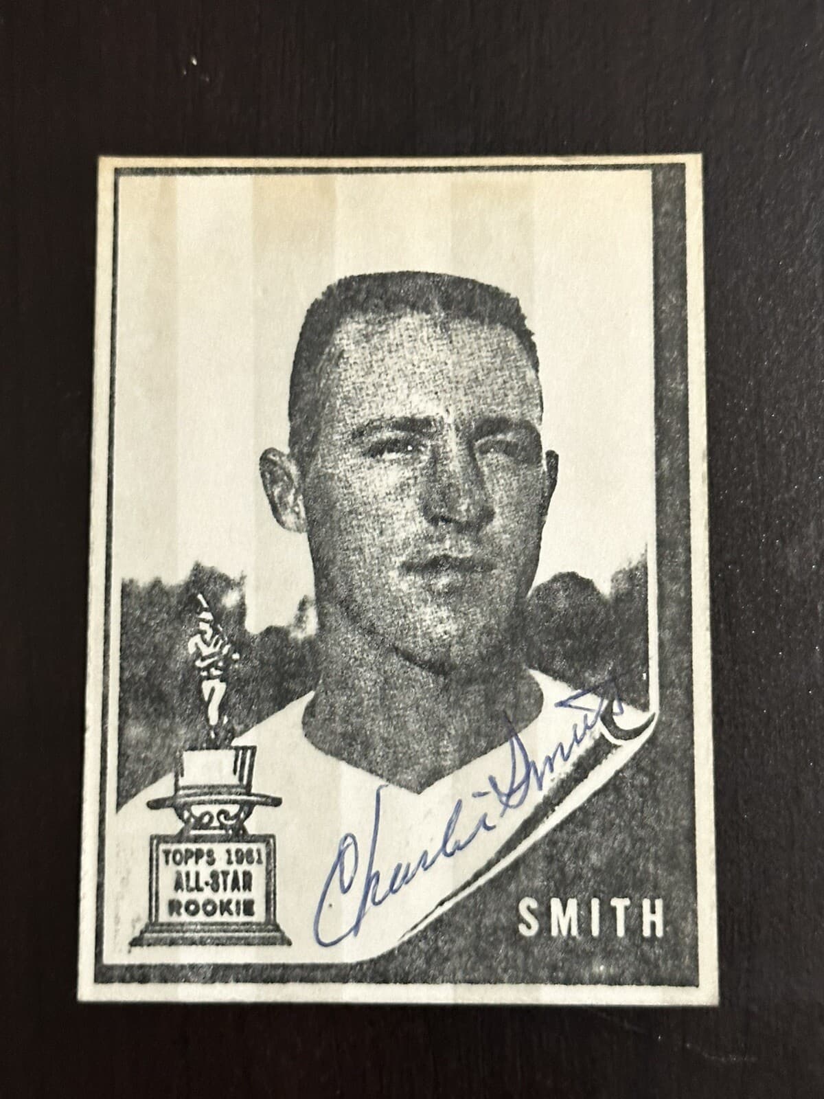 Charlie Smith Signed 3x4 Photo Dodgers Phillies White Sox Mets Cardinals Yankees