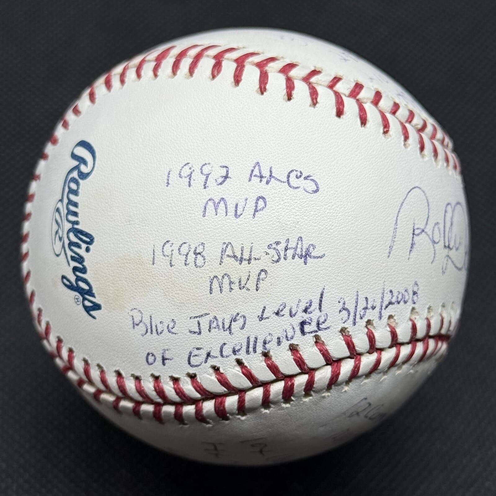 Roberto Alomar 12x Stat Signed Baseball JSA COA Toronto Blue Jays HOF Padres - image 3