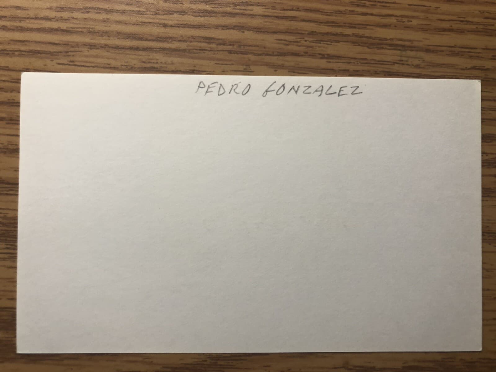 Pedro Gonzalez Signed Autographed Index Card New York Yankees Indians - image 2