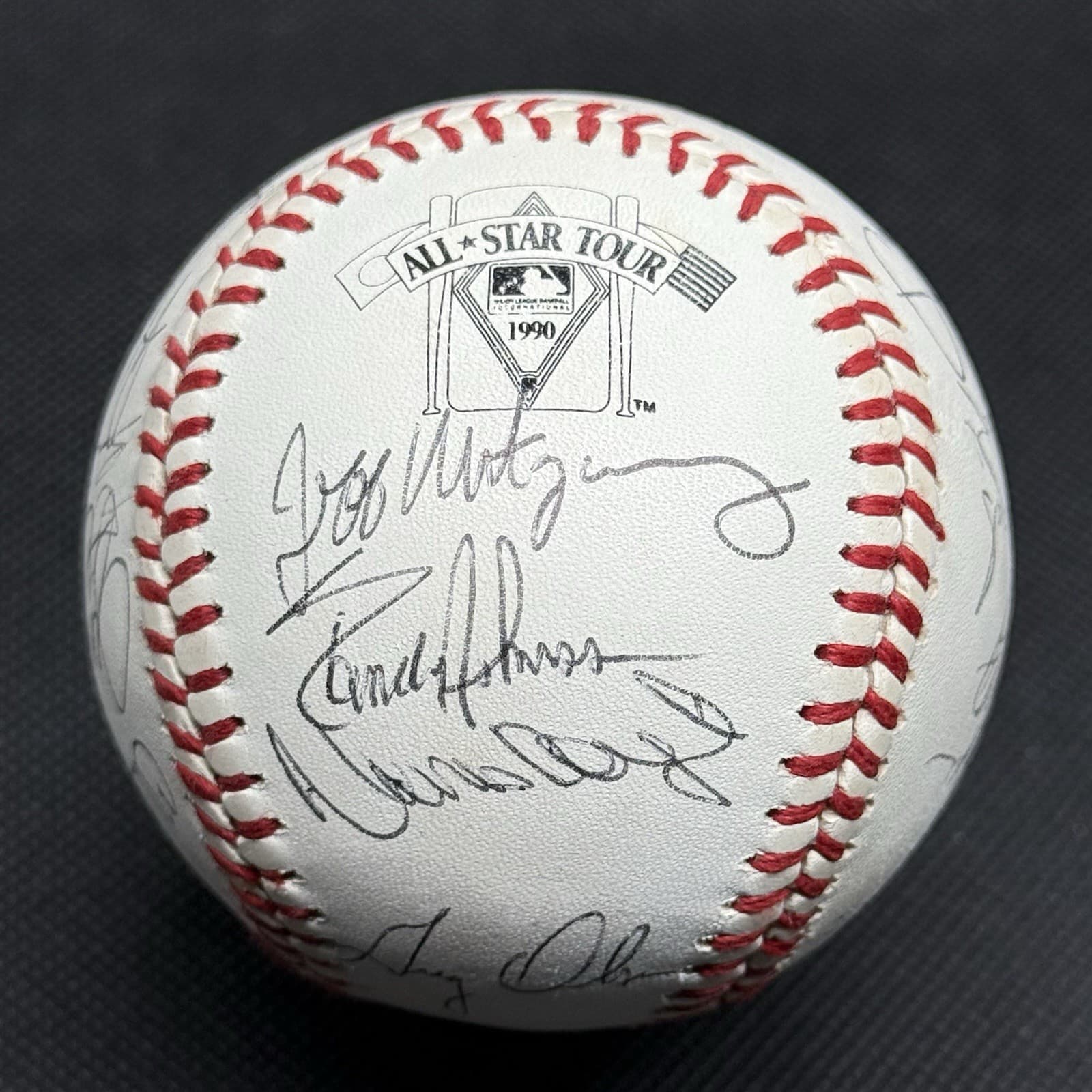 1990 All Star Tour Japan Team Signed Logo Baseball Barry Bonds Randy Johnson 21 - image 2