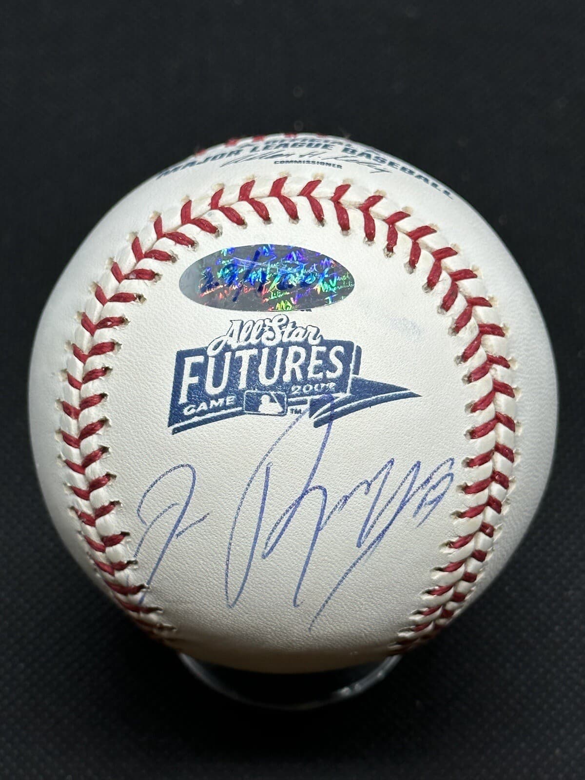 Jose Reyes Signed 2002 Futures Game Logo Baseball Just Minors COA New York Mets