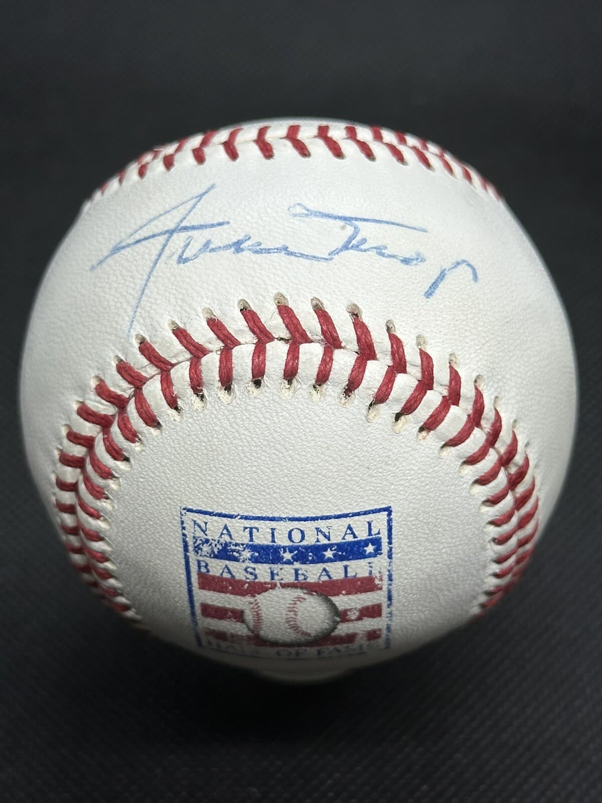 Willie Mays Signed Hall of Fame Logo Baseball SF Giants New York Mets JSA COA