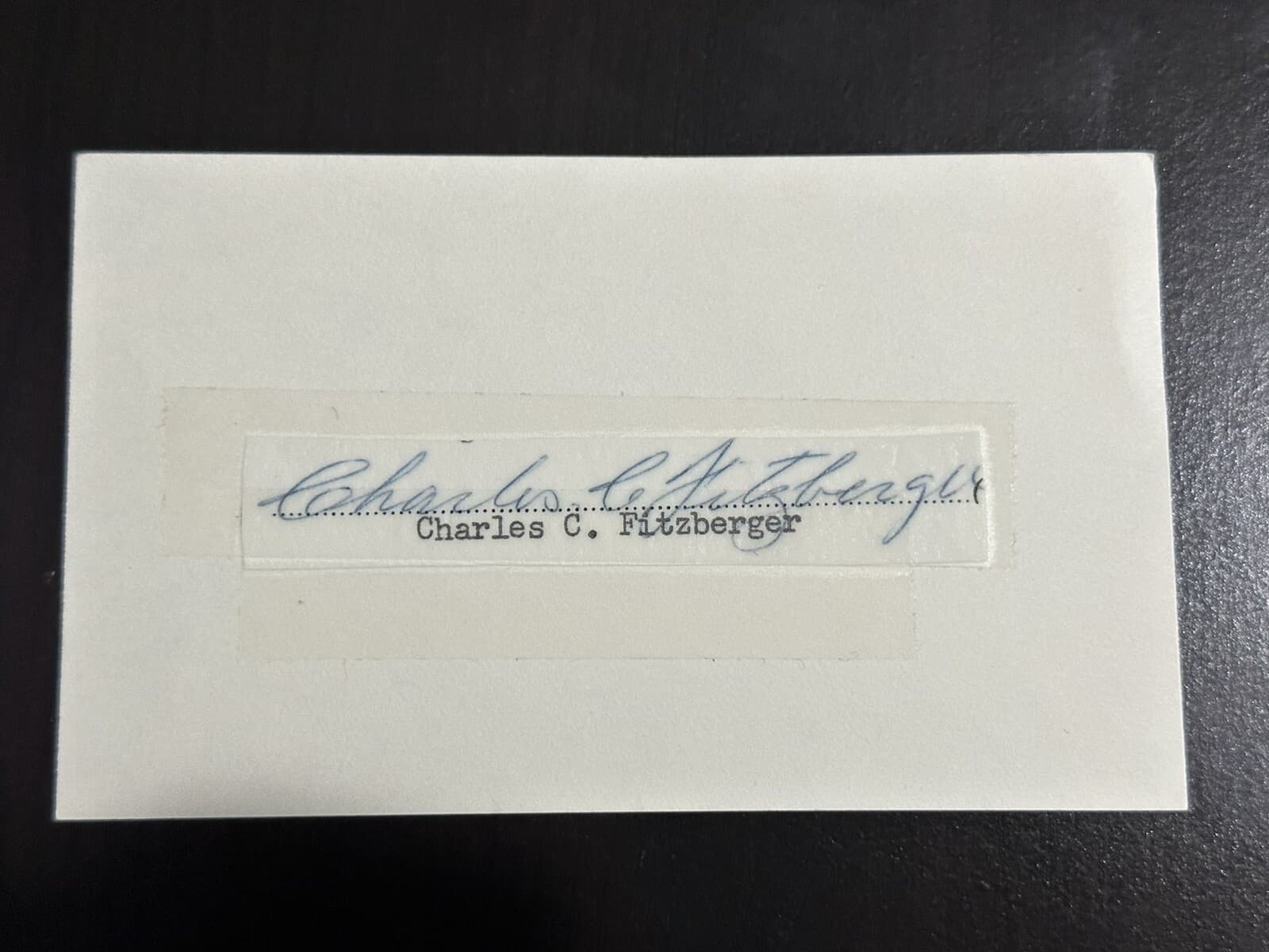 Charlie Fitzberger Signed Index Card Cut 3x5 1928 Boston Braves RARE! Ty Cobb