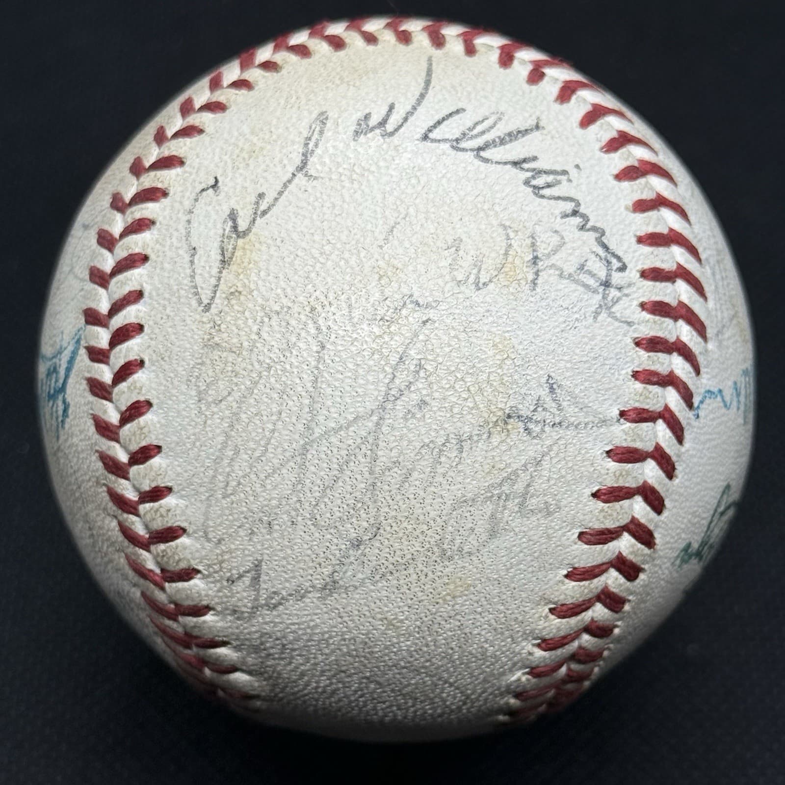 Dizzy Dean HOFers Multi Signed Baseball JSA LOA Frisch Musial Medwick HOF  - image 3
