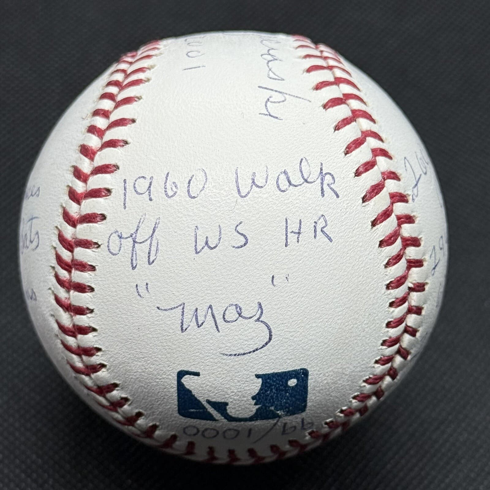 Bill Mazeroski 14x Stat Signed Baseball Reggie Jackson COA Beckett Pirates HOF - image 5