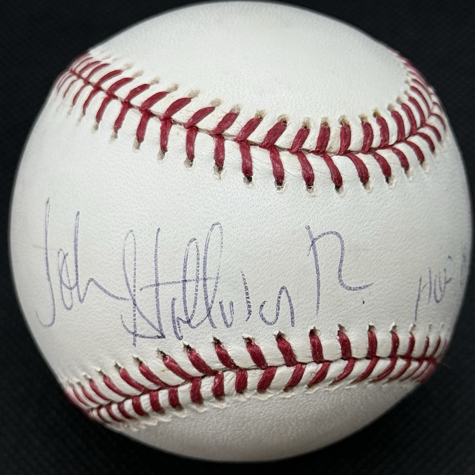 John Stallworth HOF 02 Signed Baseball Pittsburgh Steelers NFL Mounted COA JSA