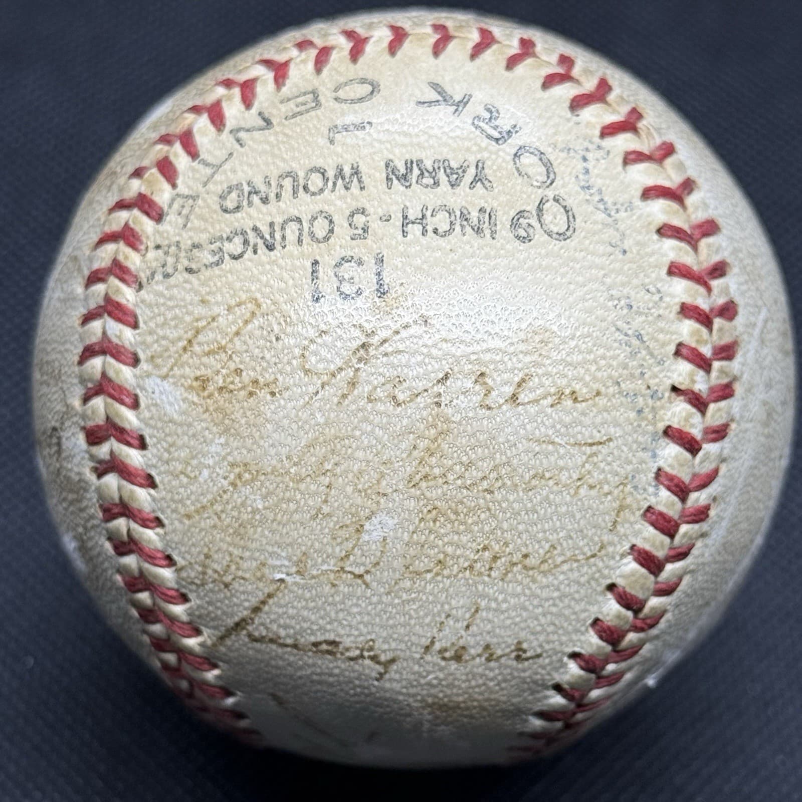 Mel Ott 1946 New York Giants Signed Baseball HOF 27 Autos HOF Sweetspot! JSA LOA - image 3