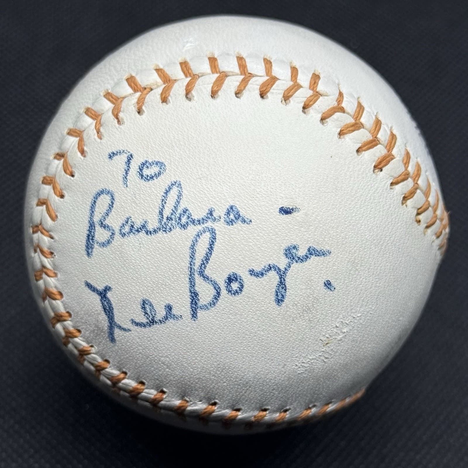 Ken Boyer Single Signed Baseball St Louis Cardinals Mets White Sox JSA LOA