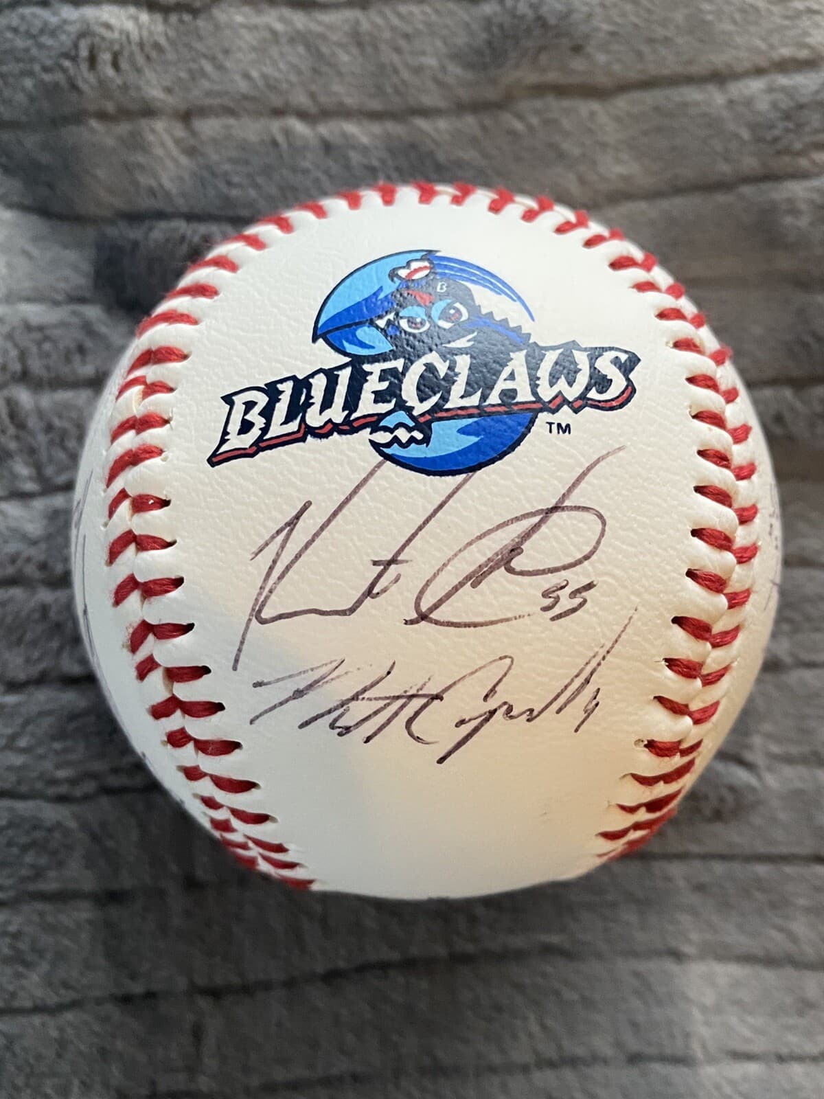 2012 Lakewood Blue Claws Team Signed Autograph Baseball Franco Athlerr Phillies