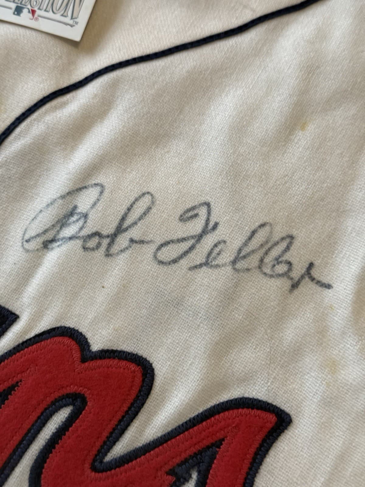 Bob Feller Signed Authentic Cleveland Indians Mitchell Ness Jersey HOF - image 2