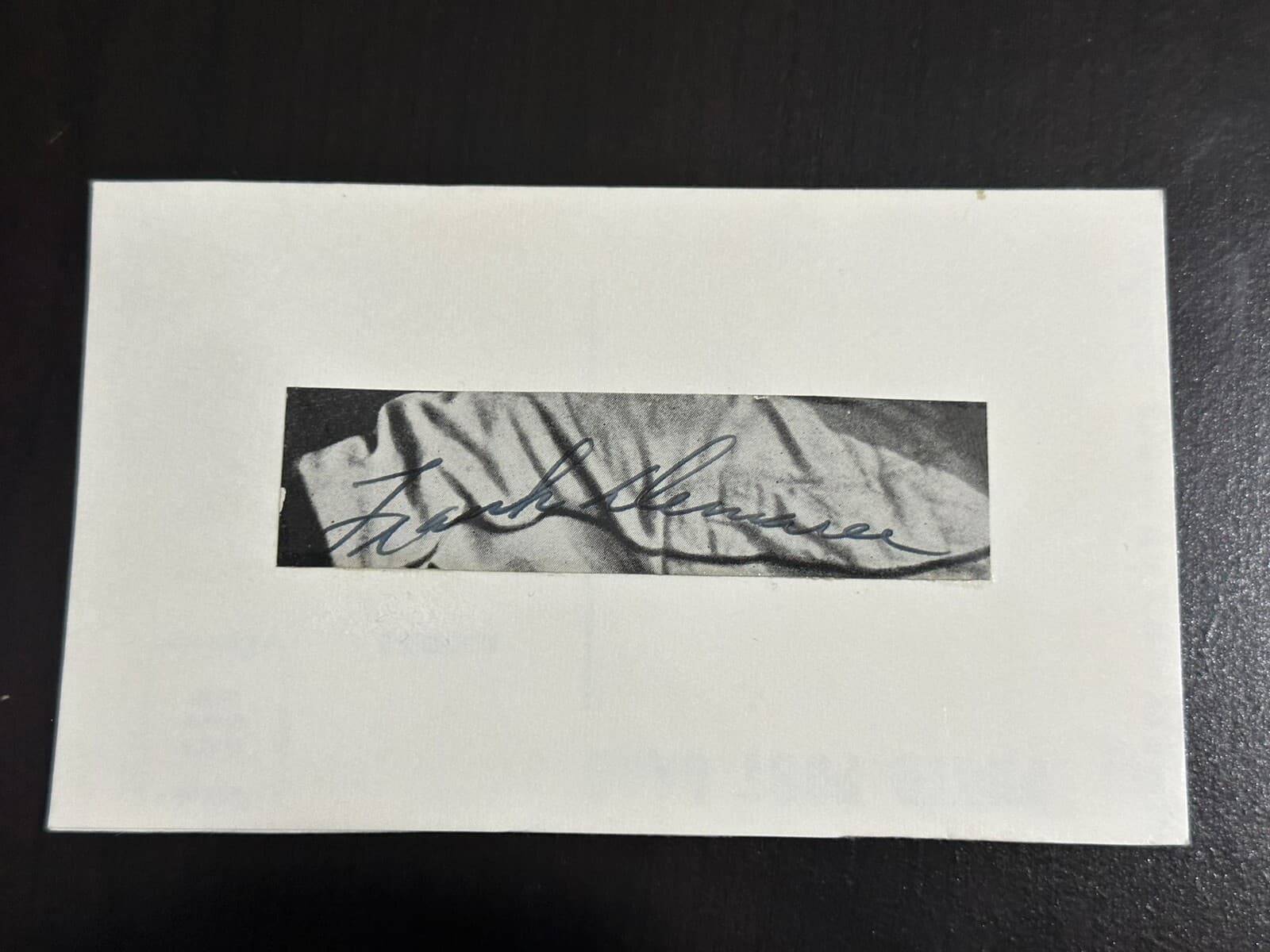 Frank Demaree Signed Index Card Cut Photo 3x5 1932 Chicago Cubs Giants Braves