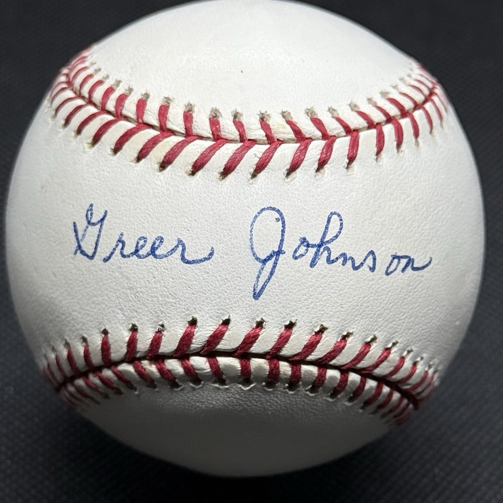Greer Johnson Signed Baseball Mickey Mantle's Agent and Longtime Girlfriend