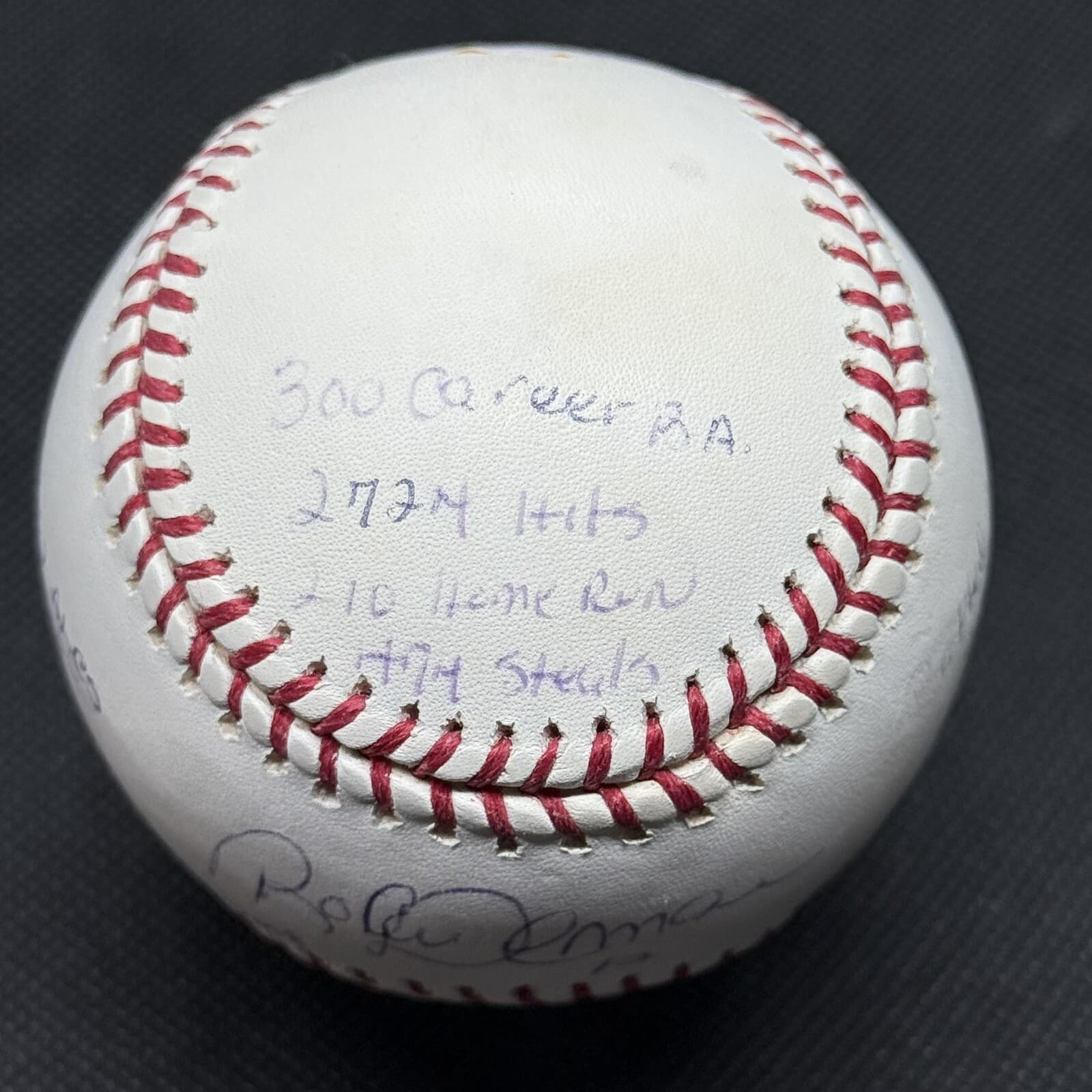 Roberto Alomar 12x Stat Signed Baseball JSA COA Toronto Blue Jays HOF Padres - image 4