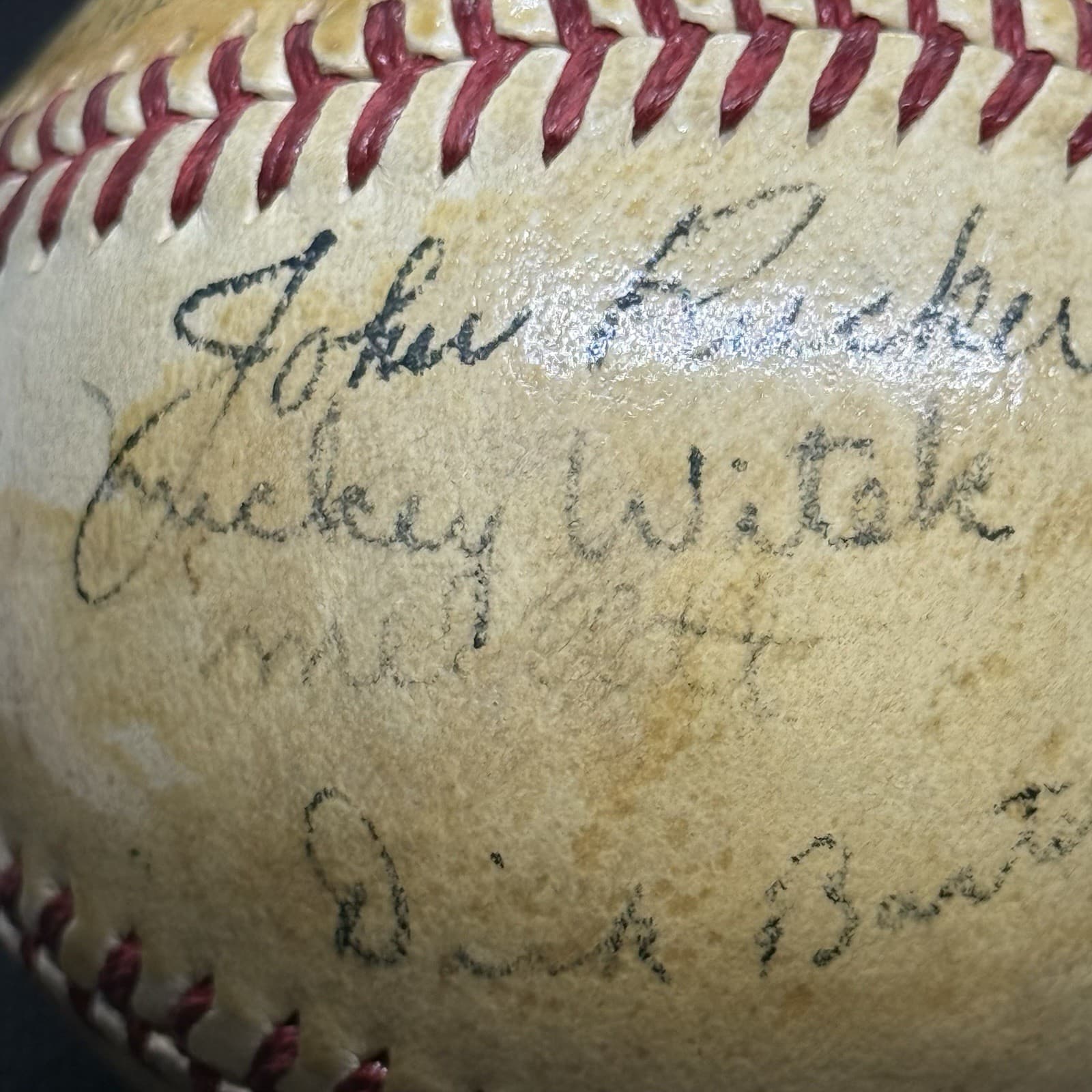 Mel Ott Joe Medwick 1943 New York Giants Team Signed Baseball JSA LOA HOF - image 2