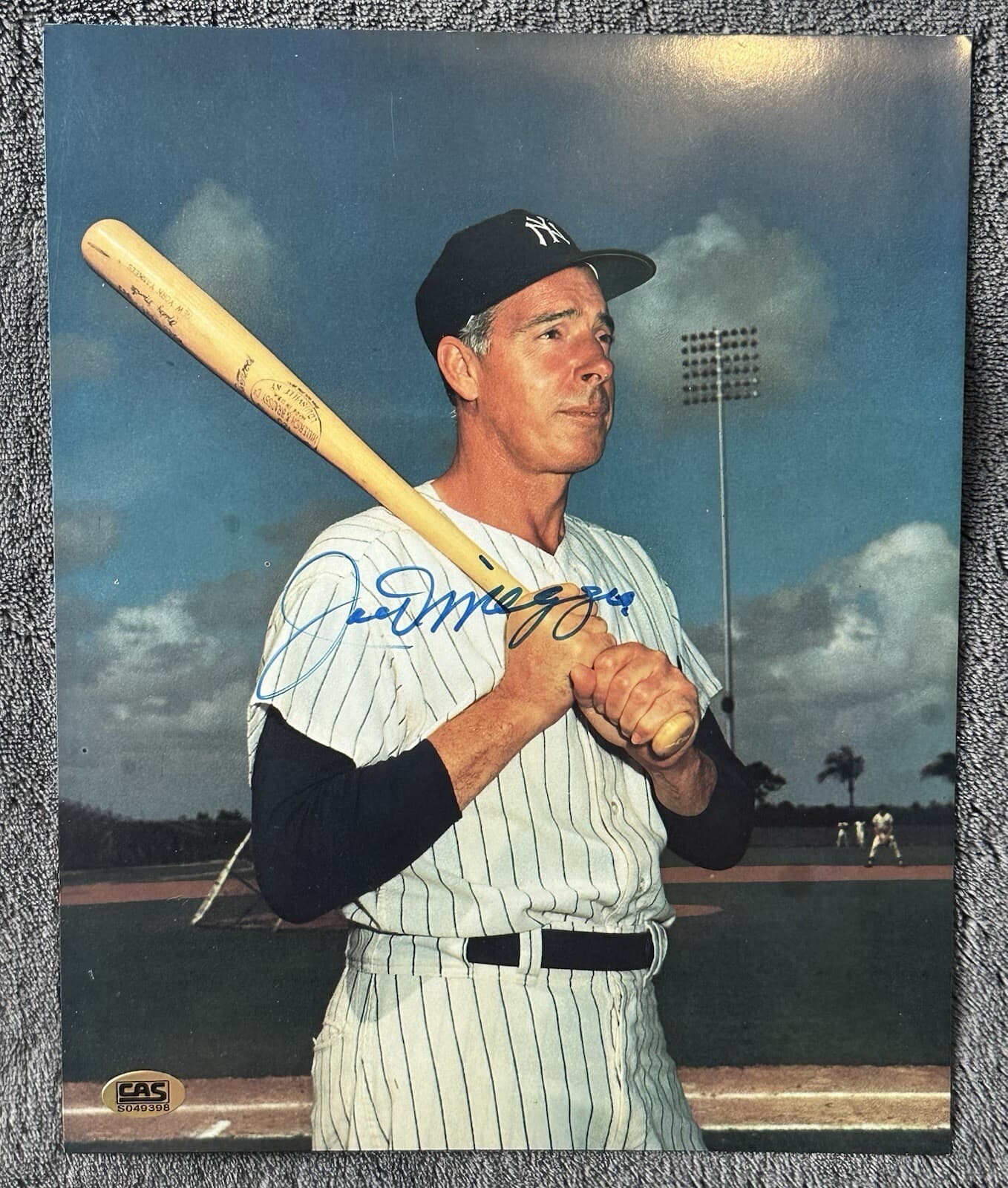 Joe DiMaggio Signed 8x10 Photo CAS COA New York Yankees HOF