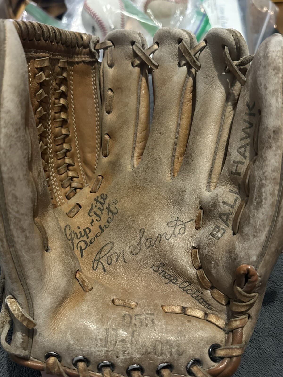 Ron Santo Signed Game Model Glove Wilson 1960s Chicago Cubs JSA LOA HOF Fielding - image 2