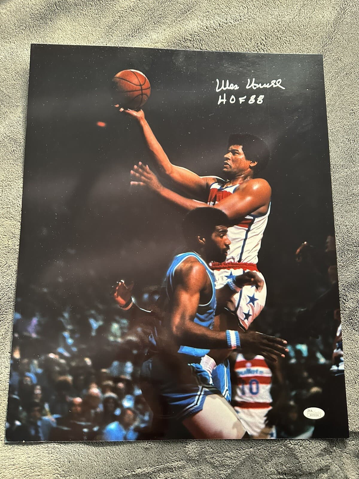 Wes Unseld Signed 16x20 Photo HOF 88 Washington Bullets JSA Witness COA