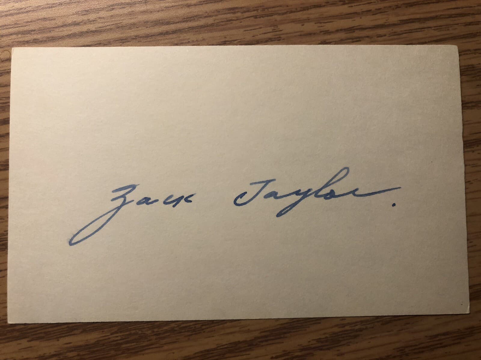 Zack Taylor Signed Autographed Index Card Browns Dodgers Braves Yankees Cubs