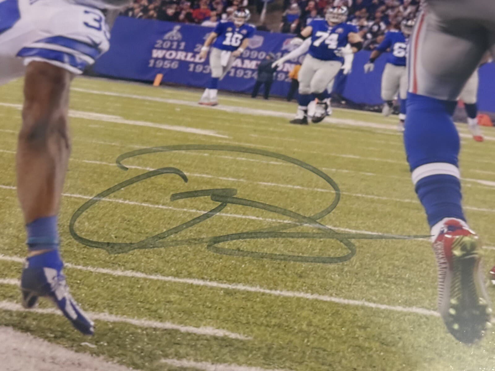 Eli Manning Odell Beckham Jr The Catch Signed 16x20 Photo Steiner COA Framed - image 3