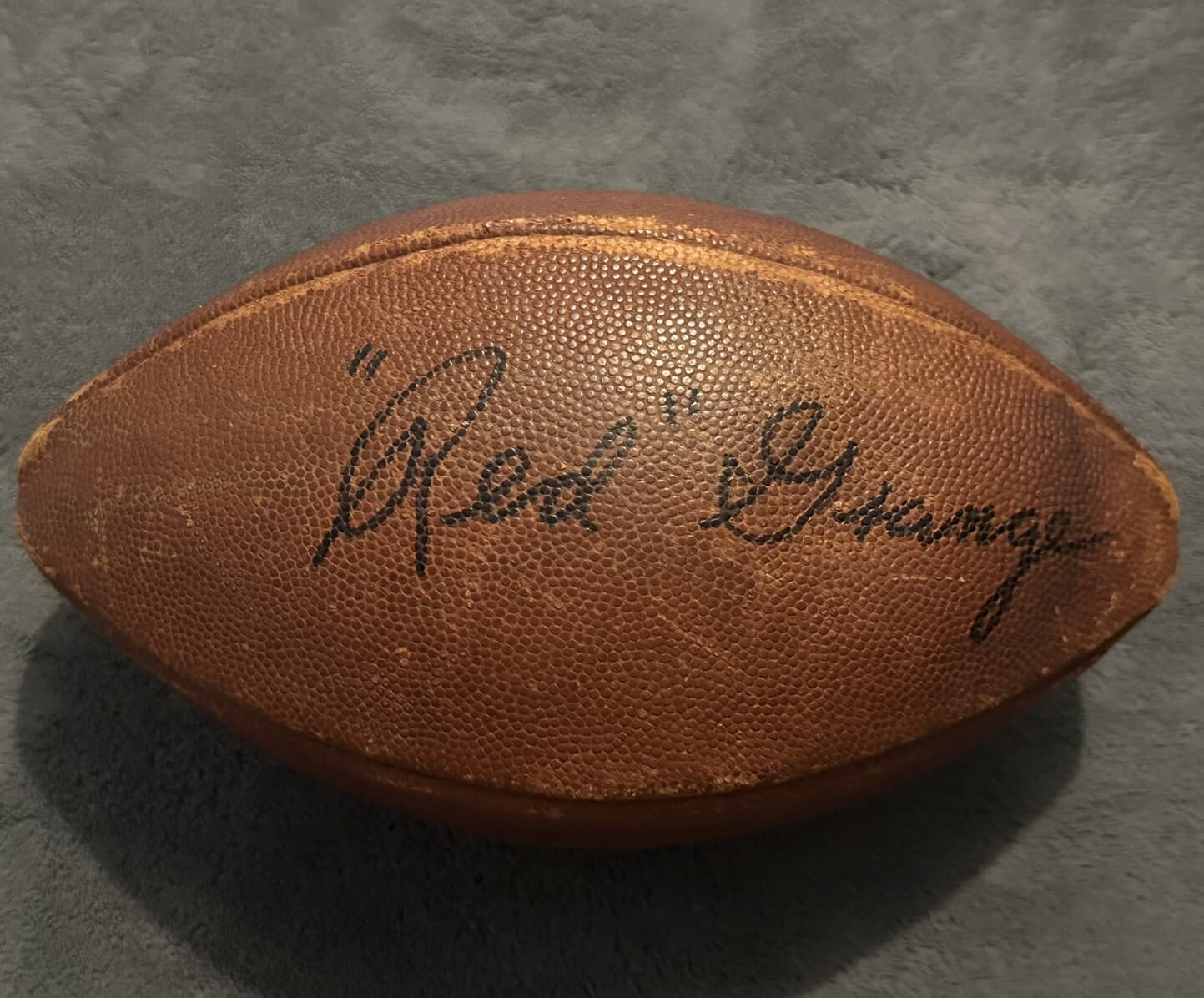 Red Grange Signed Authentic Rawlings Collegiate Football JSA LOA Chicago Bears