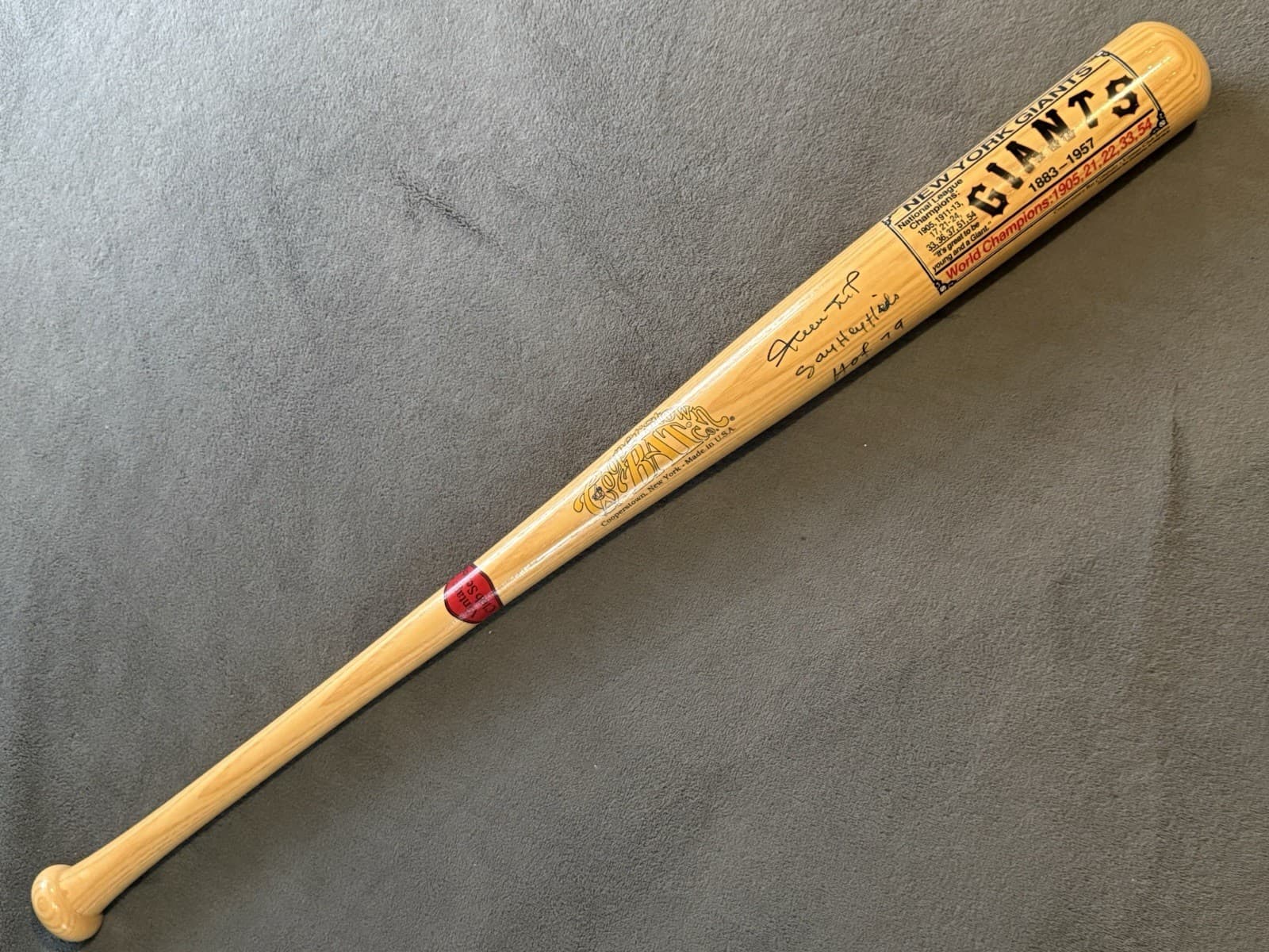 Willie Mays Say Hey Kid HOF 79 Signed Bat Full Sized San Francisco Giants HOF  - image 5