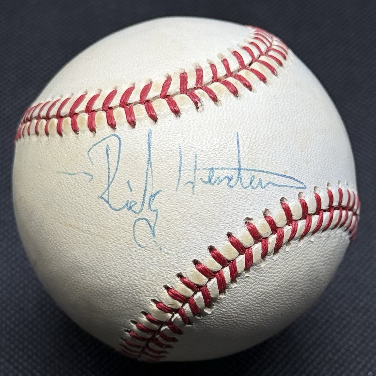 Rickey Henderson Signed Baseball Oakland A's New York Mets Yankees HOF