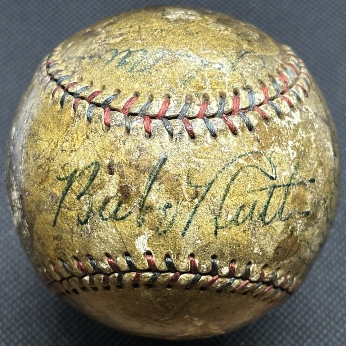 BOLD Babe Ruth Lou Gehrig Signed Baseball PSA LOA 1932 World Champ Yankees Team