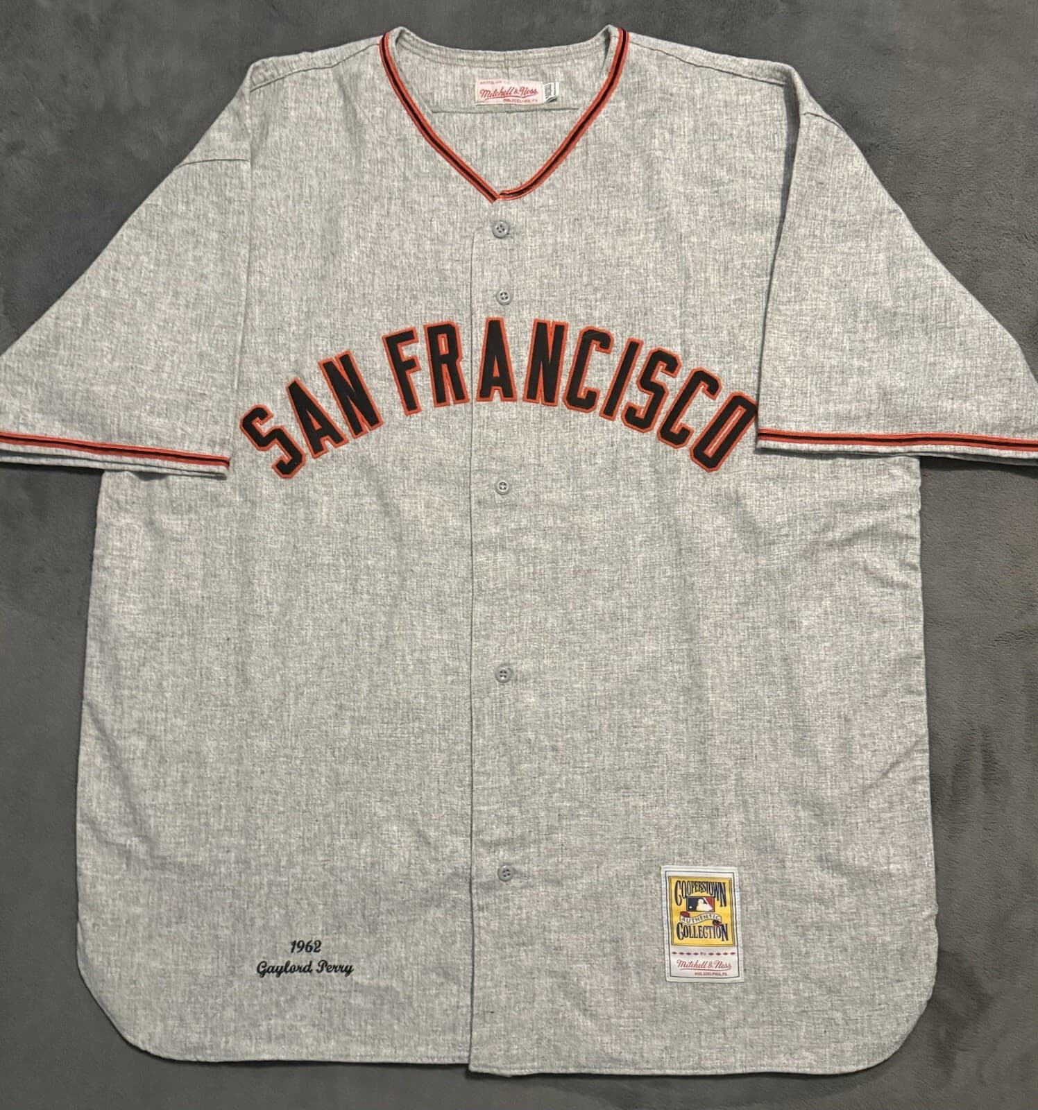 Gaylord Perry San Francisco Giants Authentic Mitchell & Ness Jersey Size 56 1962